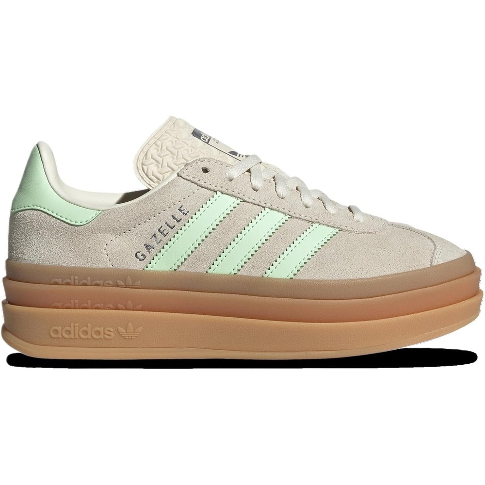 Adidas Gazelle Bold Girls Grade School Green Tan JQ7410 Size 6.5 Big Kid 8 Women